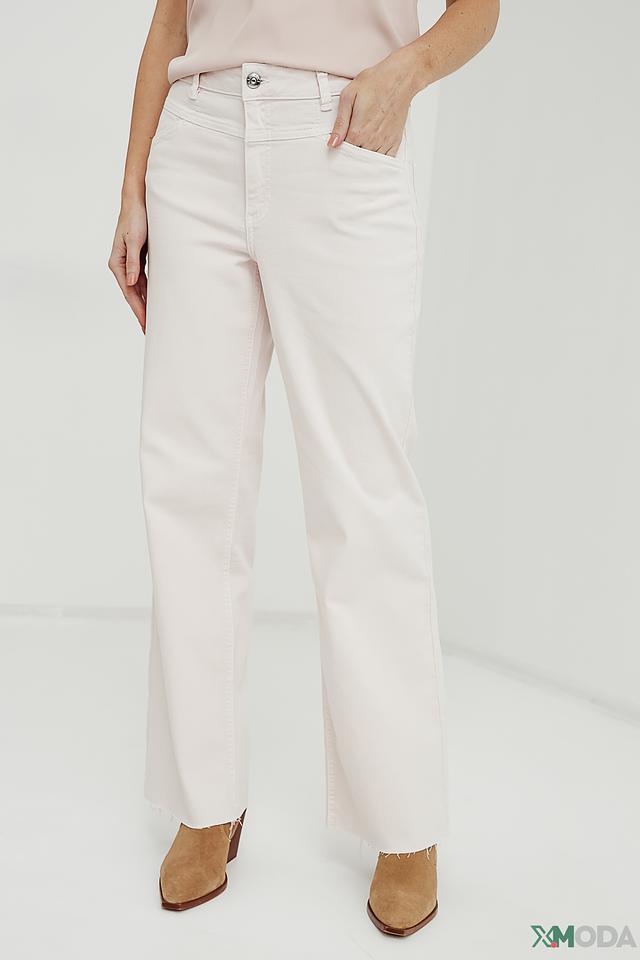 Джинсы Oui широкого кроя бежевые