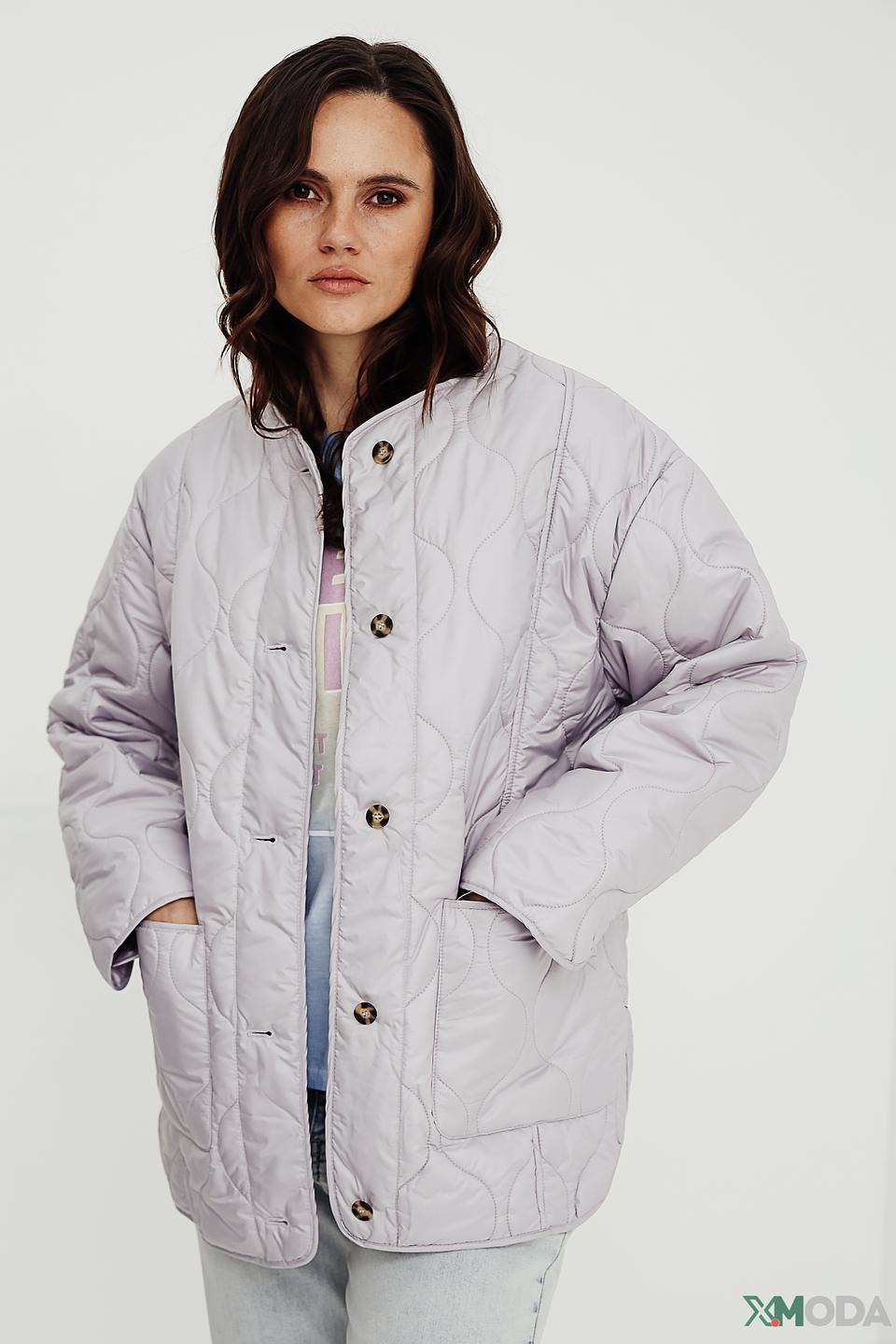 Куртка Oui стеганая лавандовая