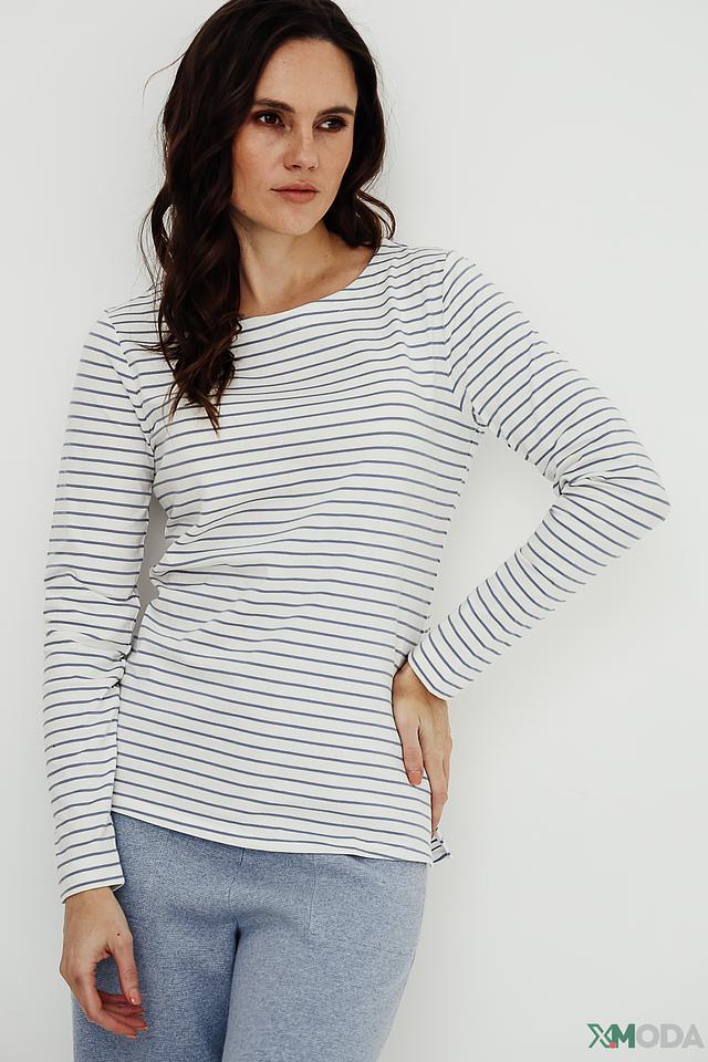 Футболка Oui в полоску белая