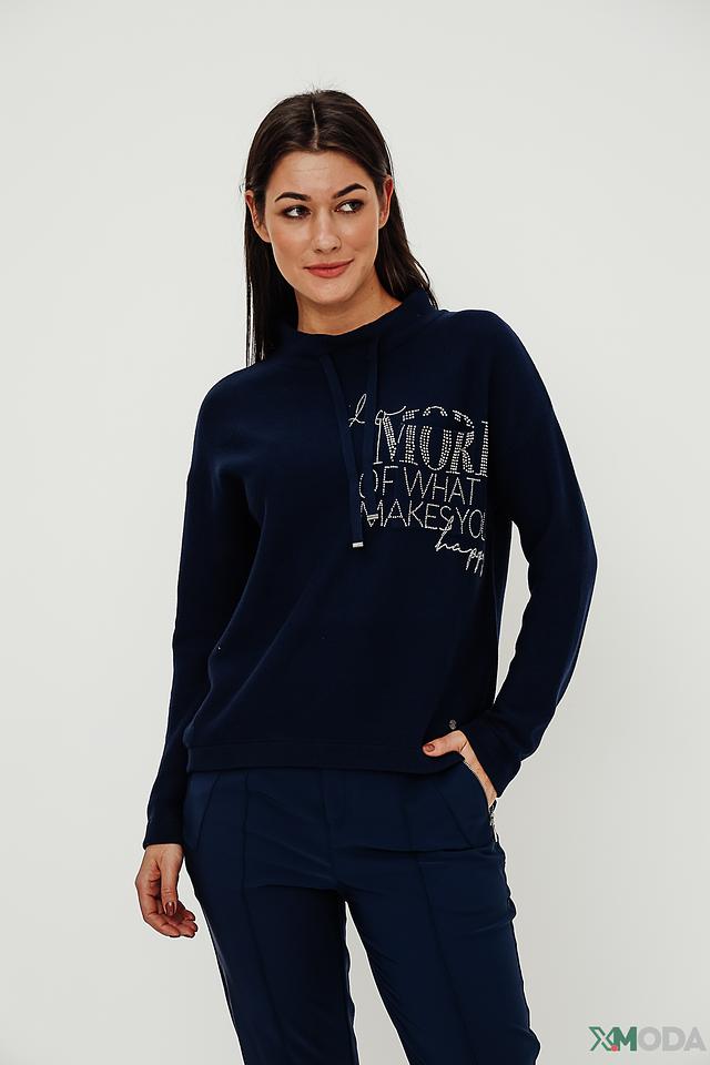 Пуловер Monari с логотипом, синий