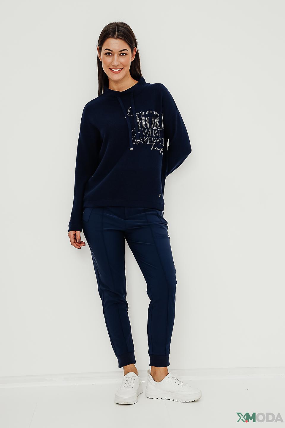 Пуловер Monari с логотипом, синий