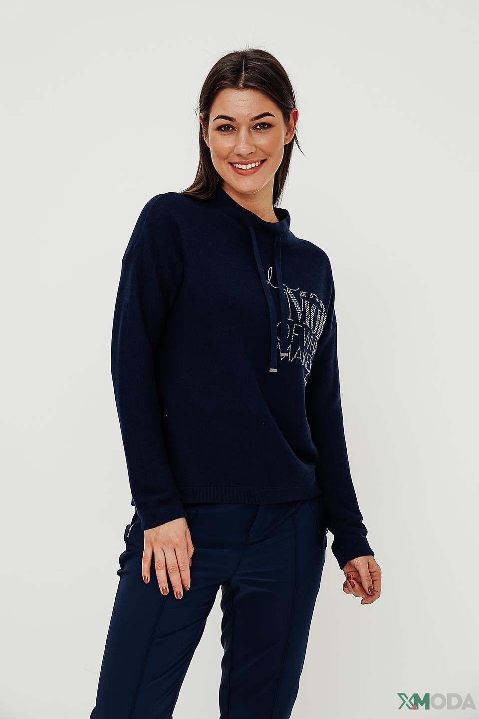 Пуловер Monari с логотипом, синий