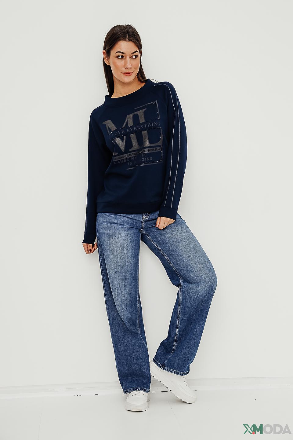 Джемпер Monari с принтом синий