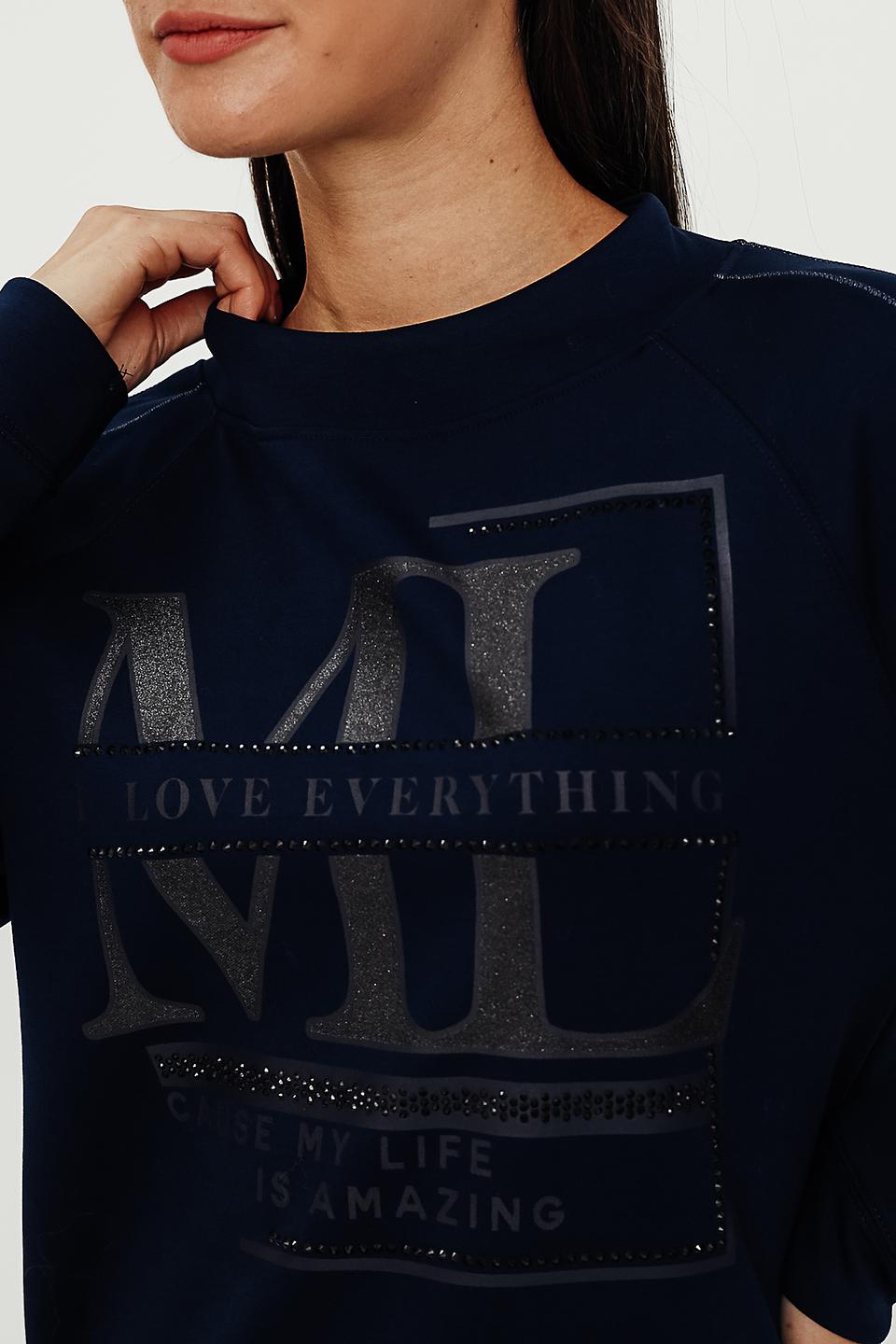 Джемпер Monari с принтом синий