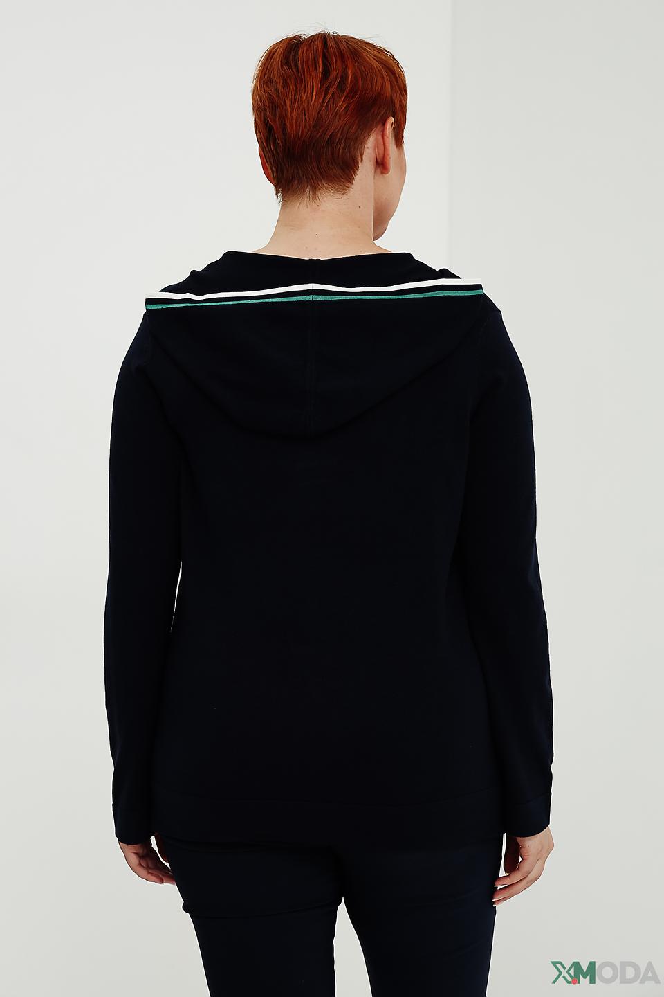 Пуловер Via Appia с капюшоном чёрный