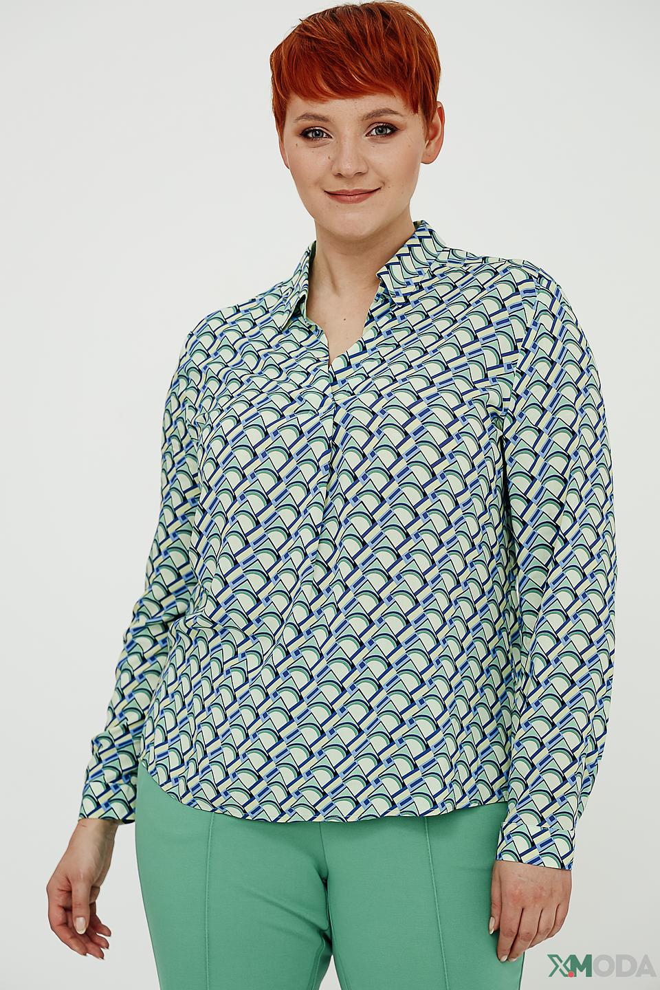 Рубашка Bianca с геометрическим принтом