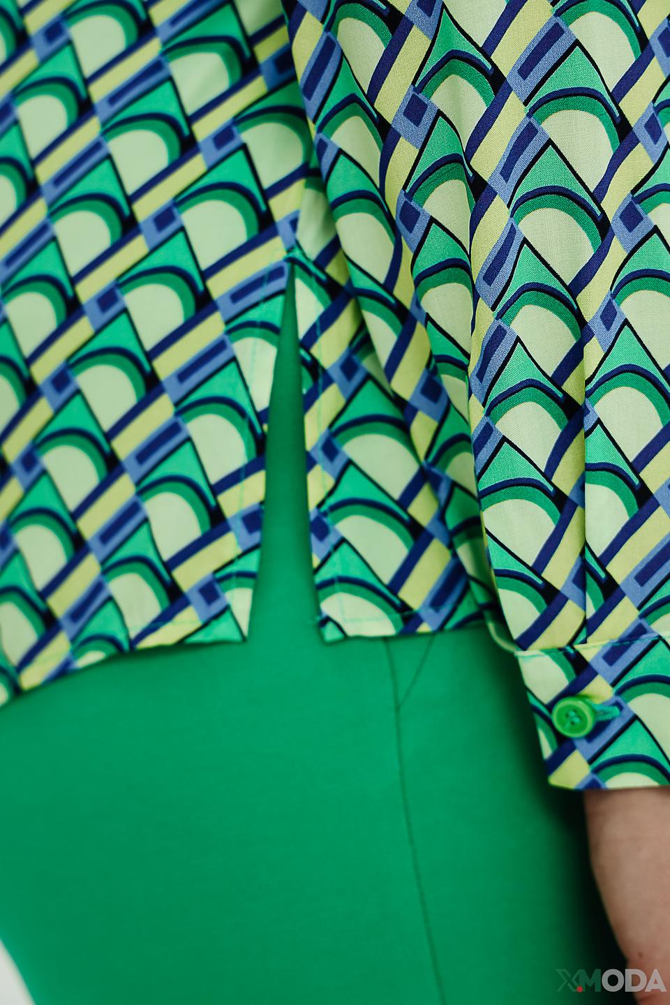 Рубашка Bianca с геометрическим принтом