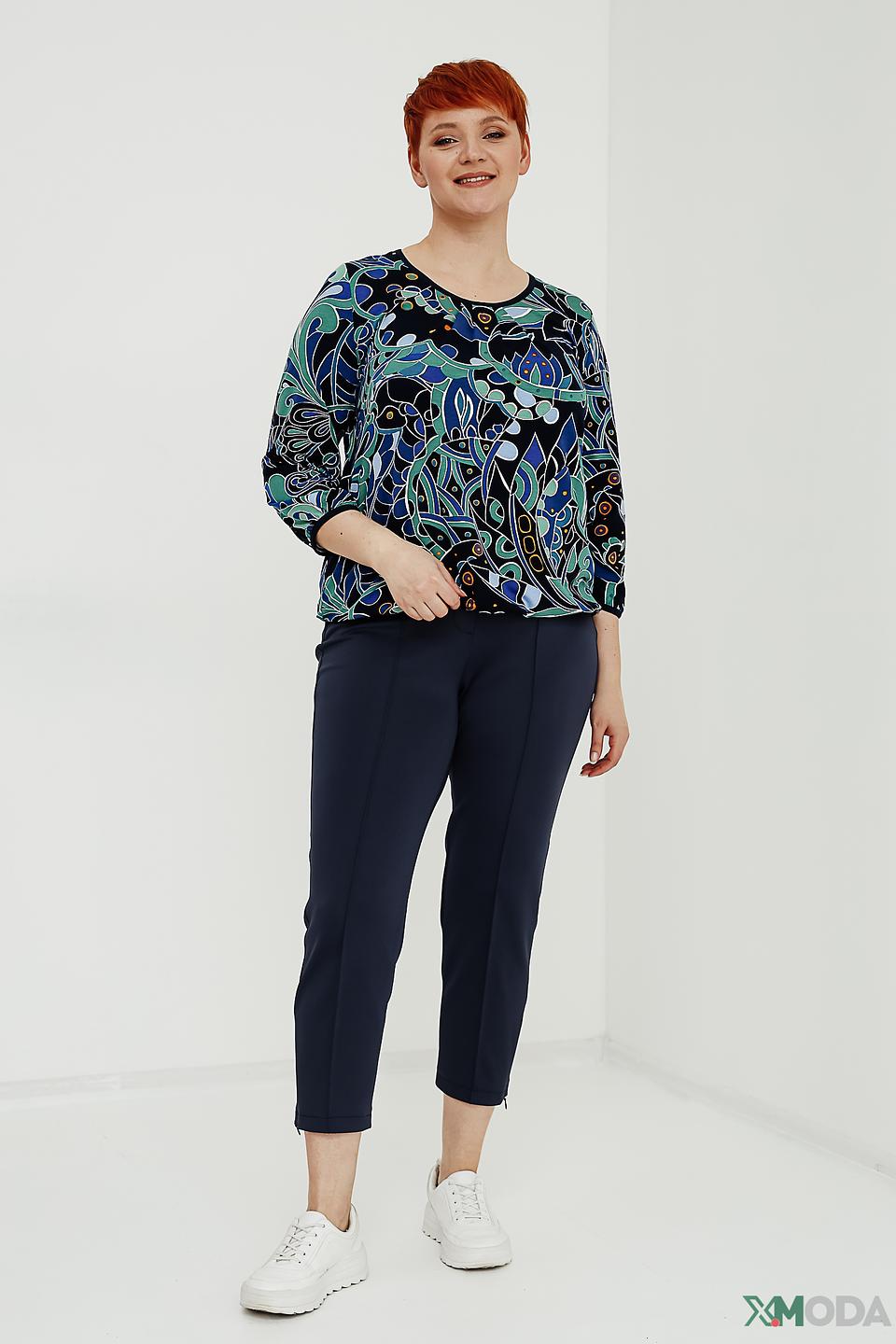 Брюки Bianca кюлоты темно-синие