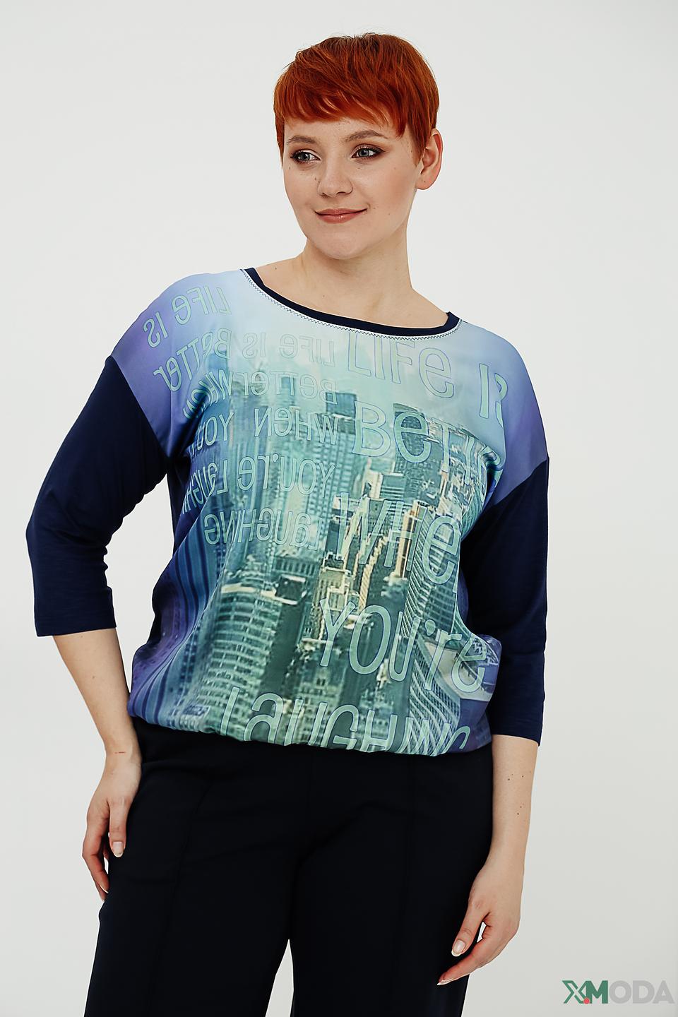 Блуза Bianca с принтом