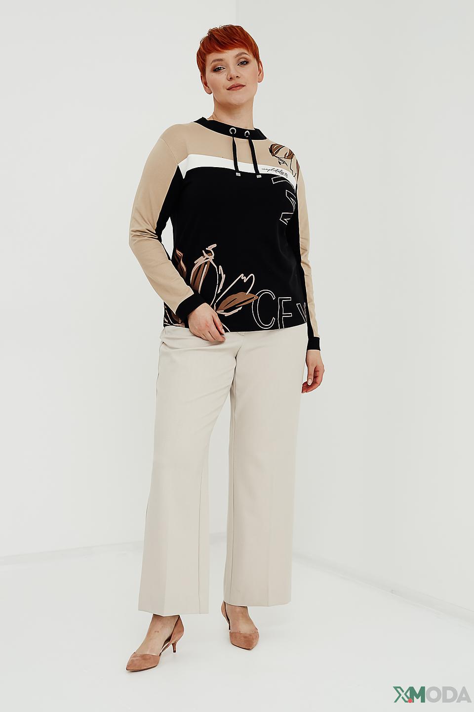 Пуловер Rabe collection с принтом чёрный