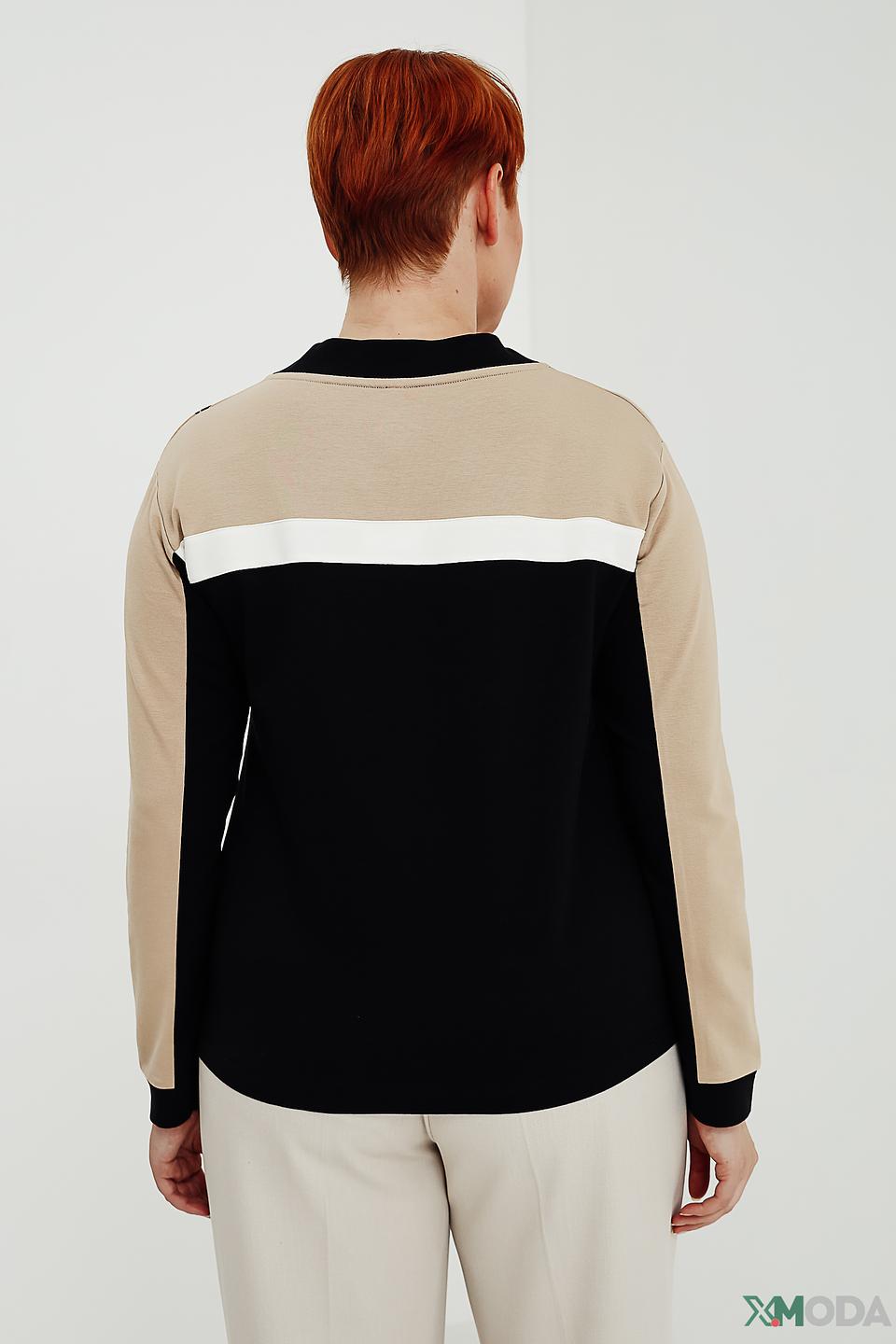 Пуловер Rabe collection с принтом чёрный