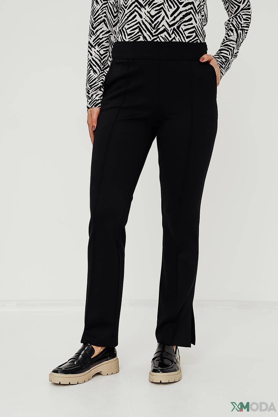 Брюки Lecomte чёрные с разрезами