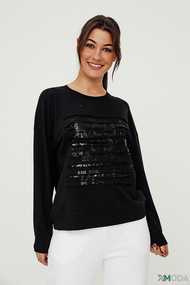 Джемпер Lecomte с принтом чёрный