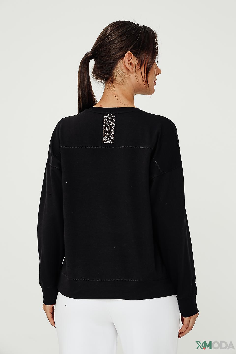 Джемпер Lecomte с принтом чёрный