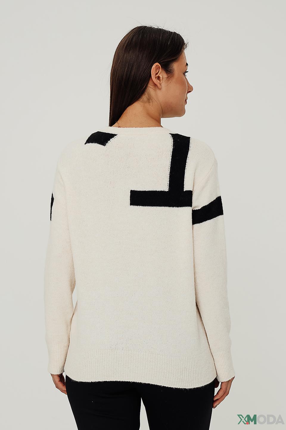 Пуловер Lecomte с принтом кремовый