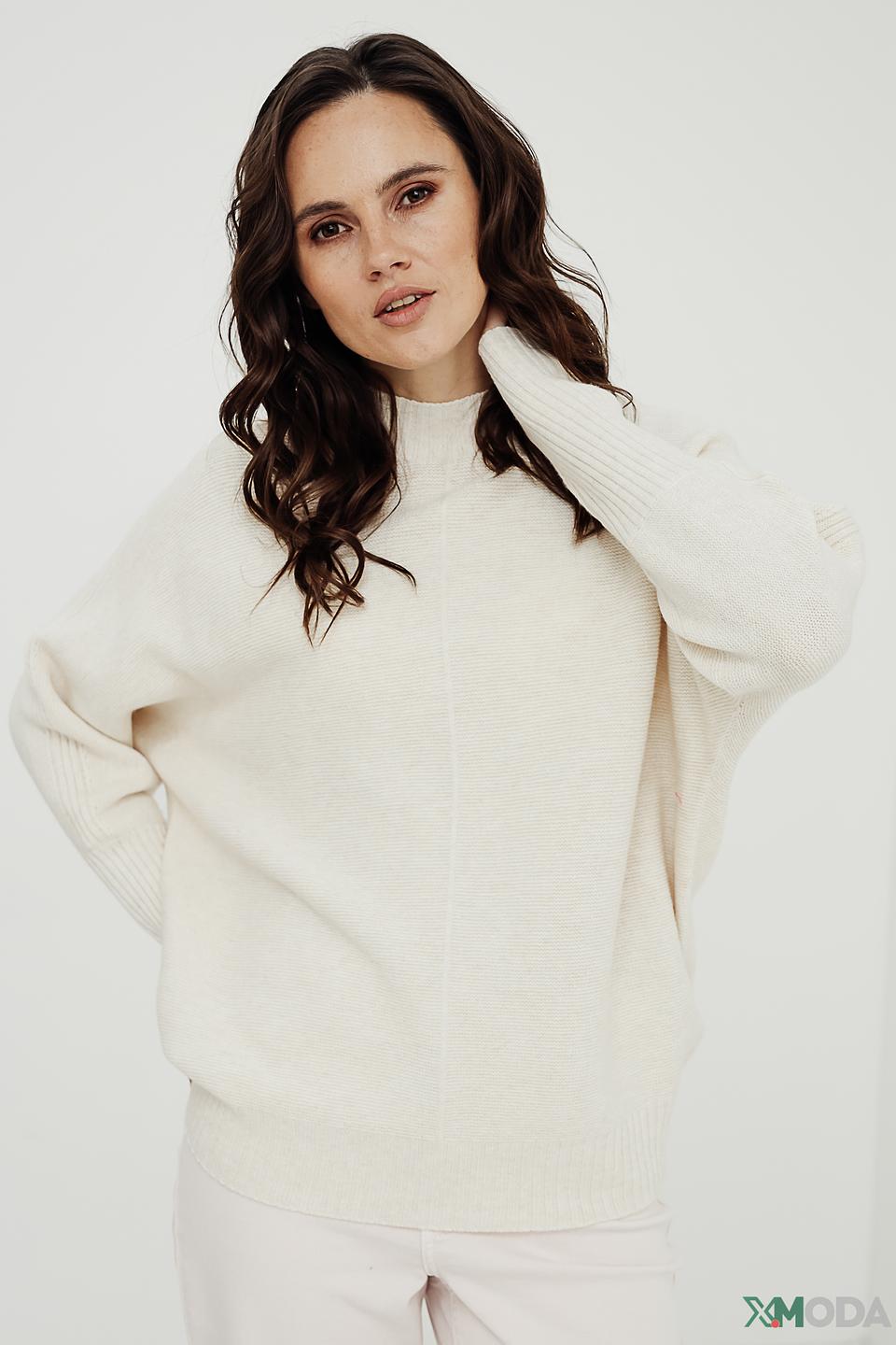 Пуловер Oui женский кремовый