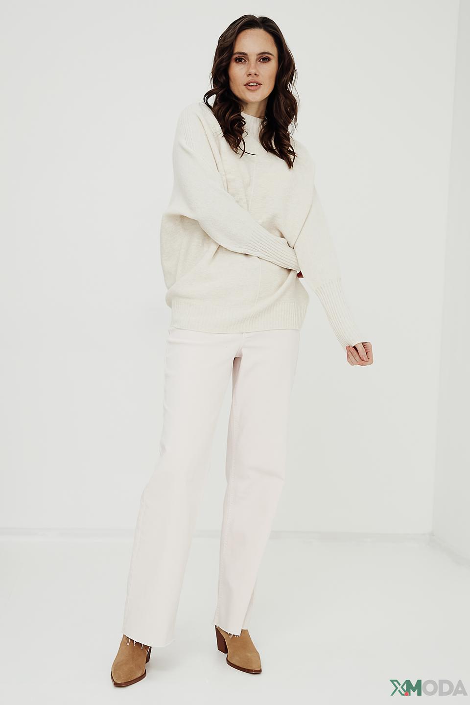 Пуловер Oui женский кремовый