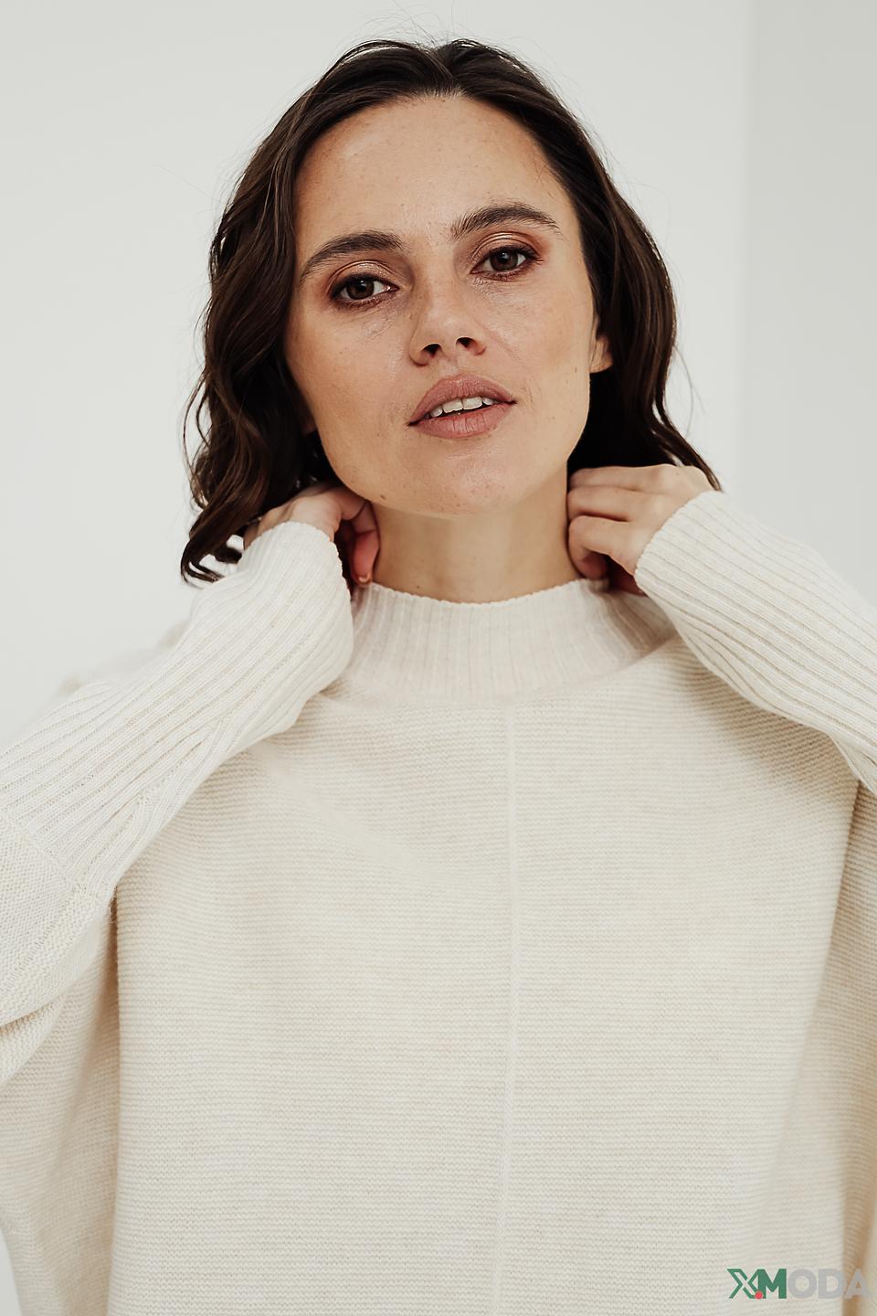 Пуловер Oui женский кремовый