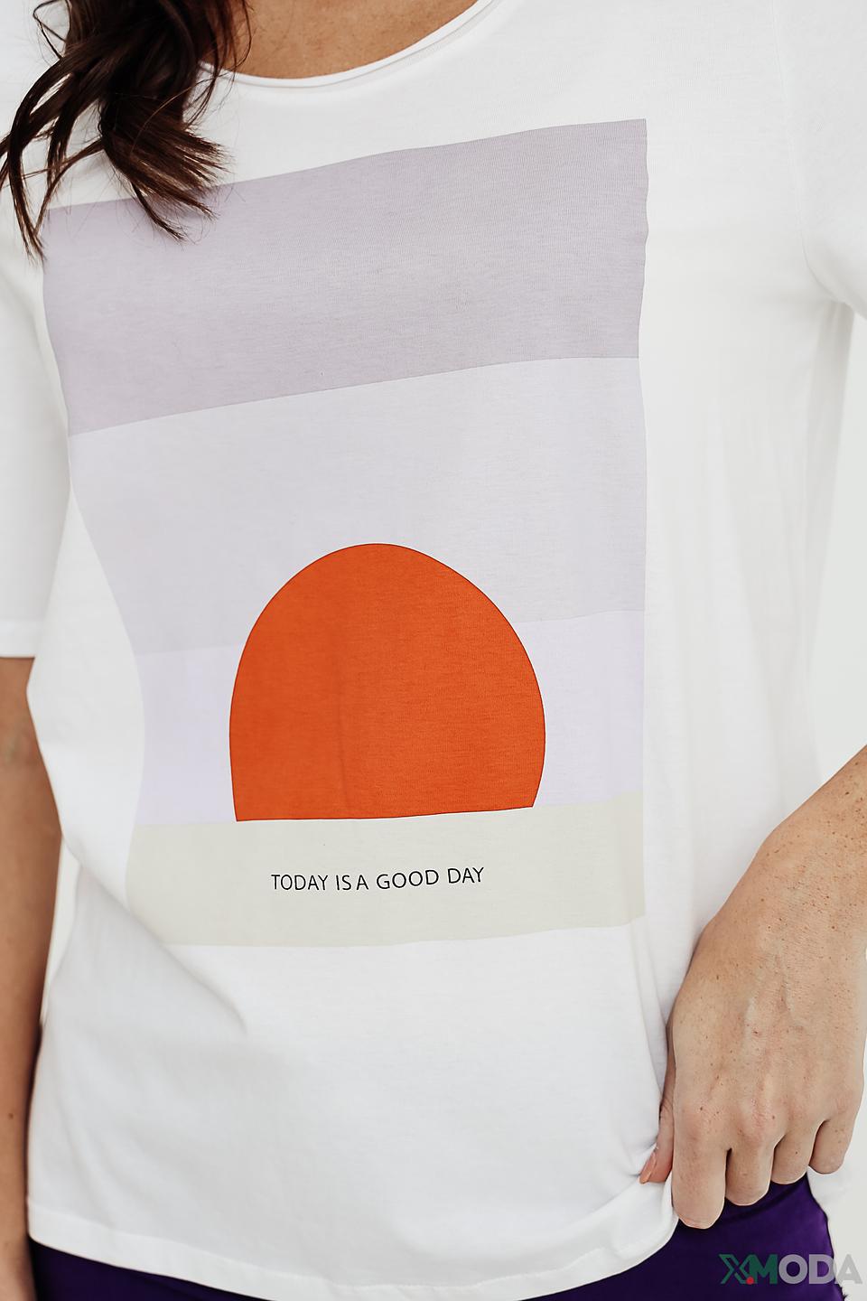 Футболка Oui с принтом оранжевого солнца
