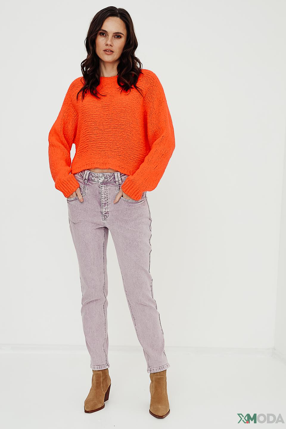 Джинсы Oui с завышенной талией лавандовые