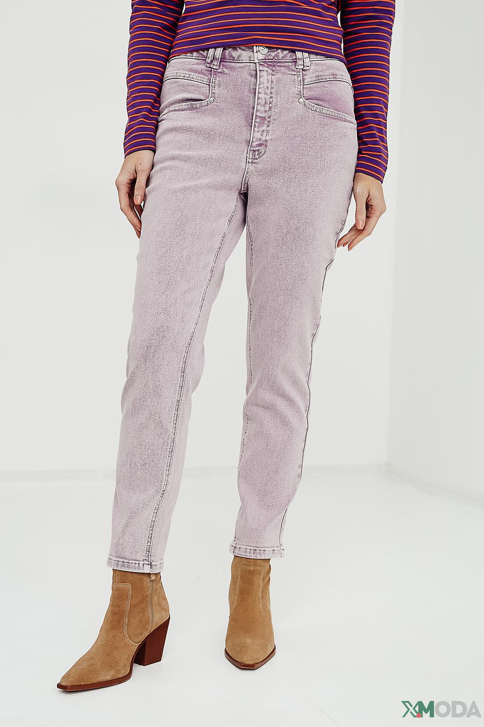 Джинсы Oui с завышенной талией лавандовые