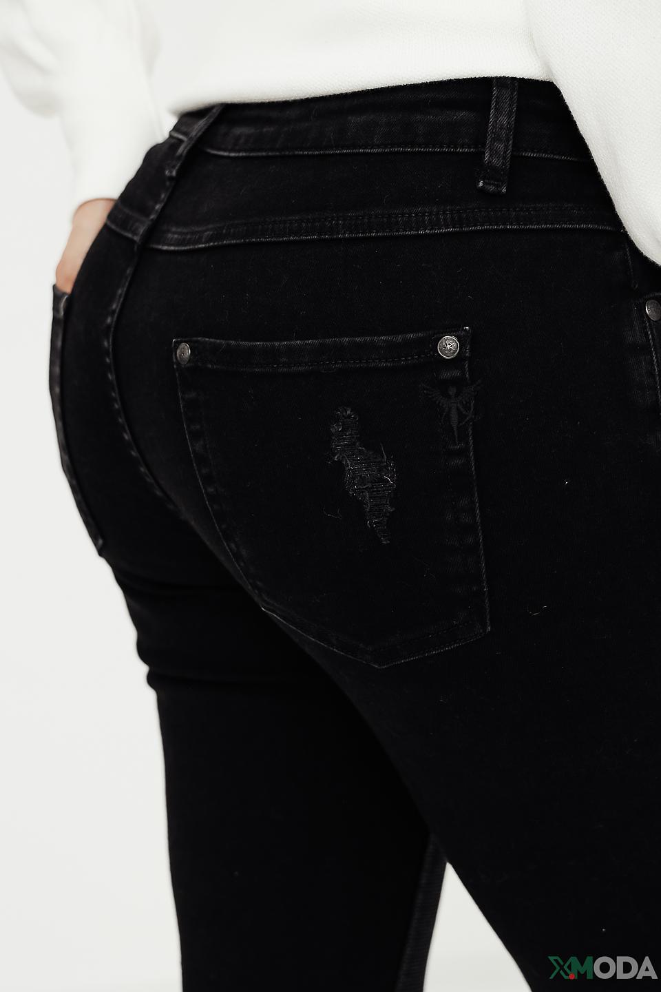 Джинсы Monari с потертостями черные