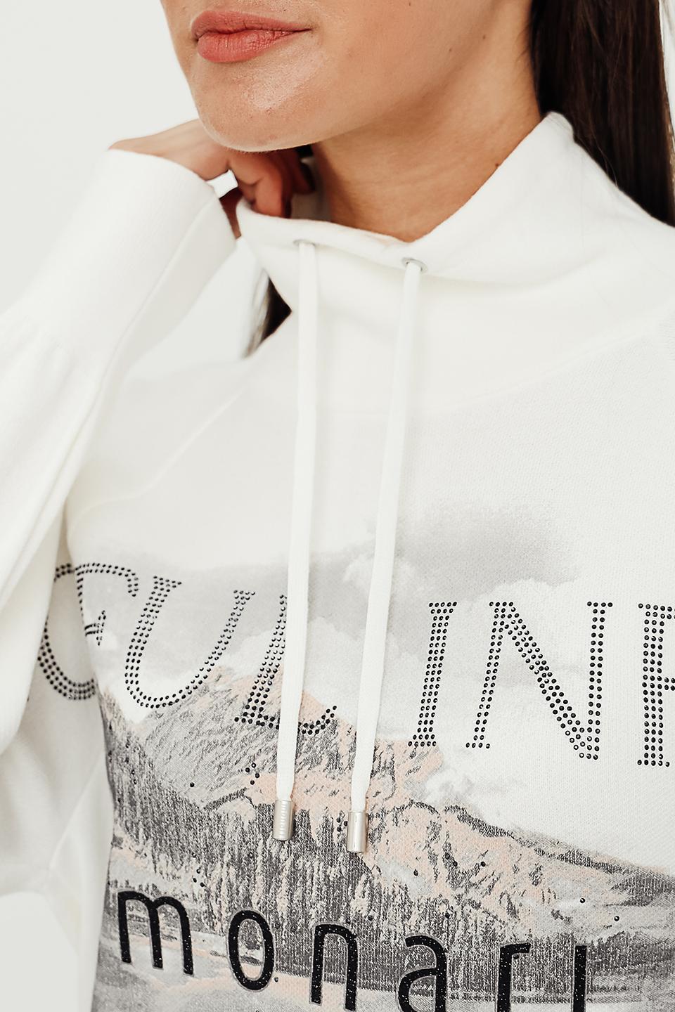 Пуловер Monari с принтом белый