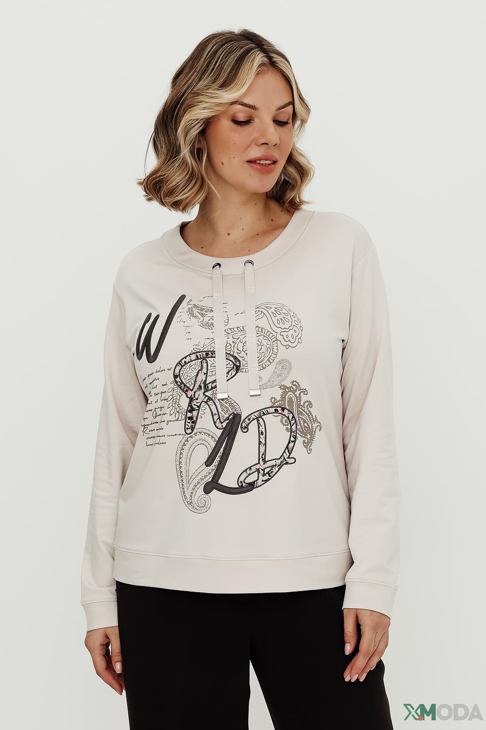 Джемпер Thomas Rabe с принтом бежевый