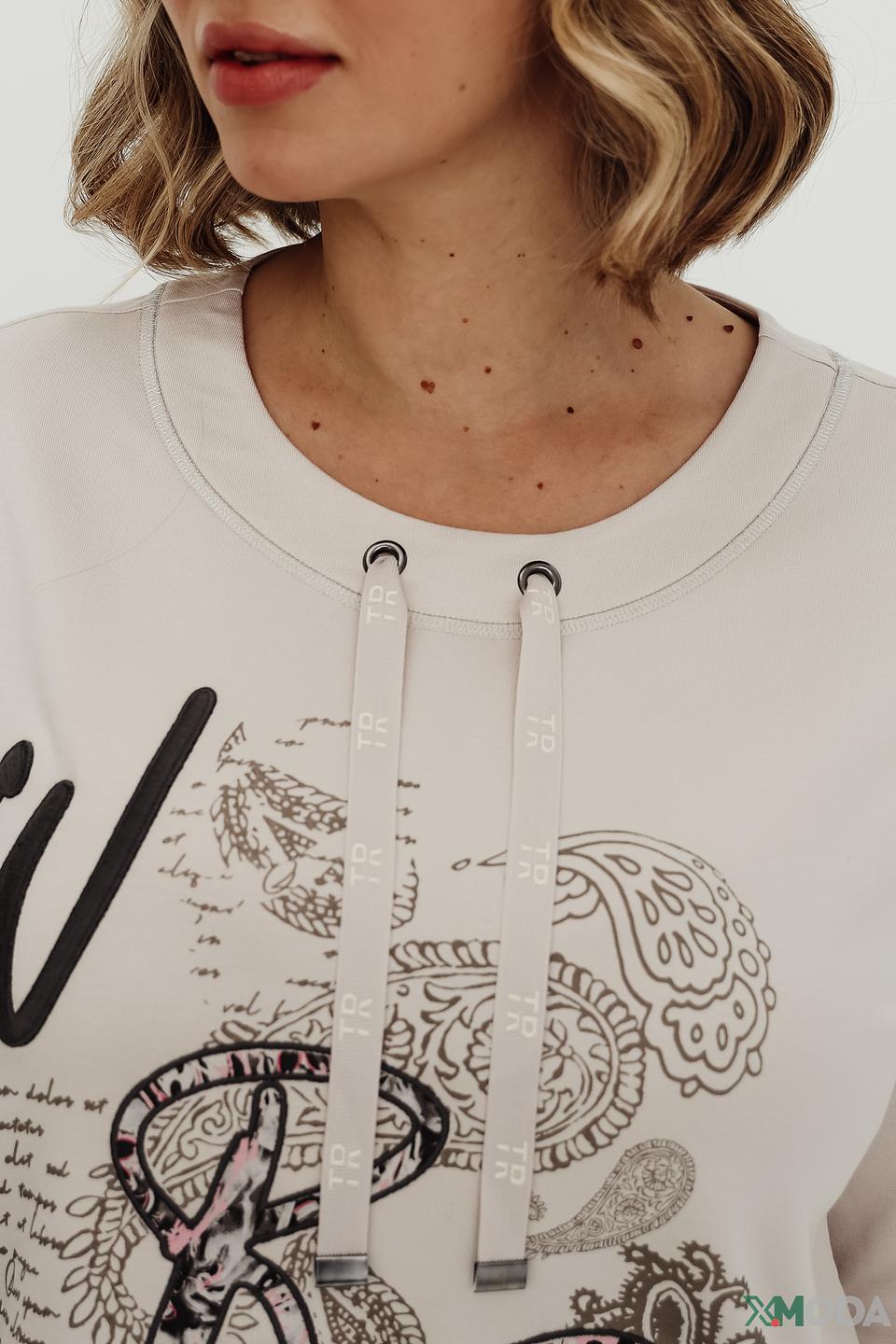 Джемпер Thomas Rabe с принтом бежевый