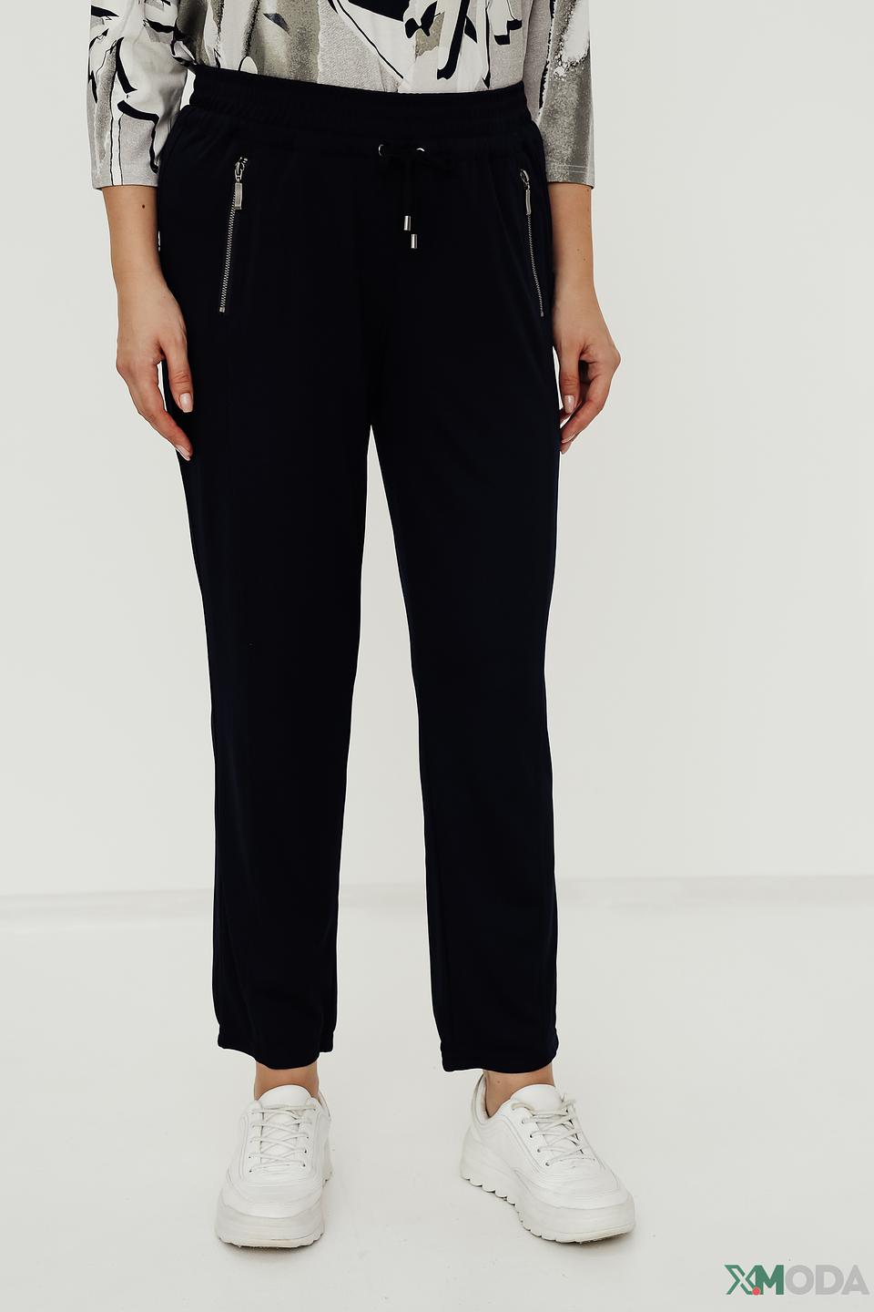 Брюки Lebek с молниями чёрные