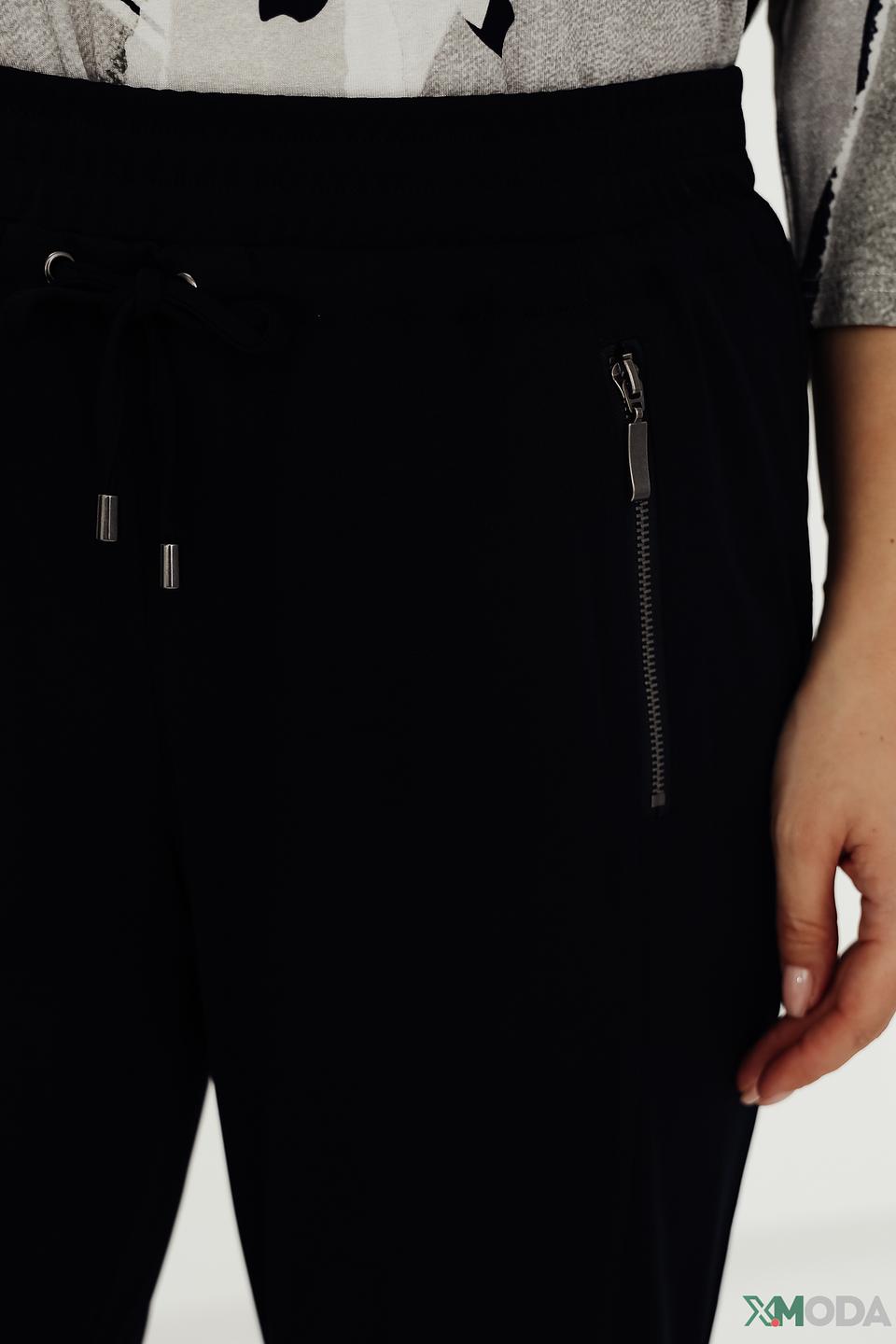 Брюки Lebek с молниями чёрные