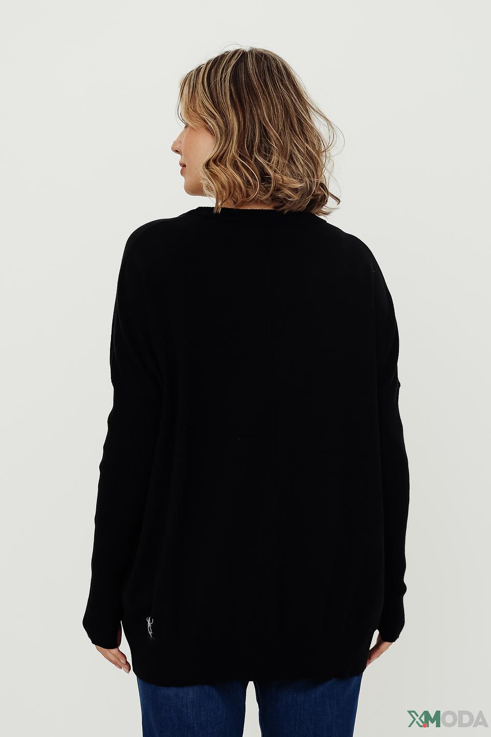 Пуловер Doris Streich чёрный оверсайз