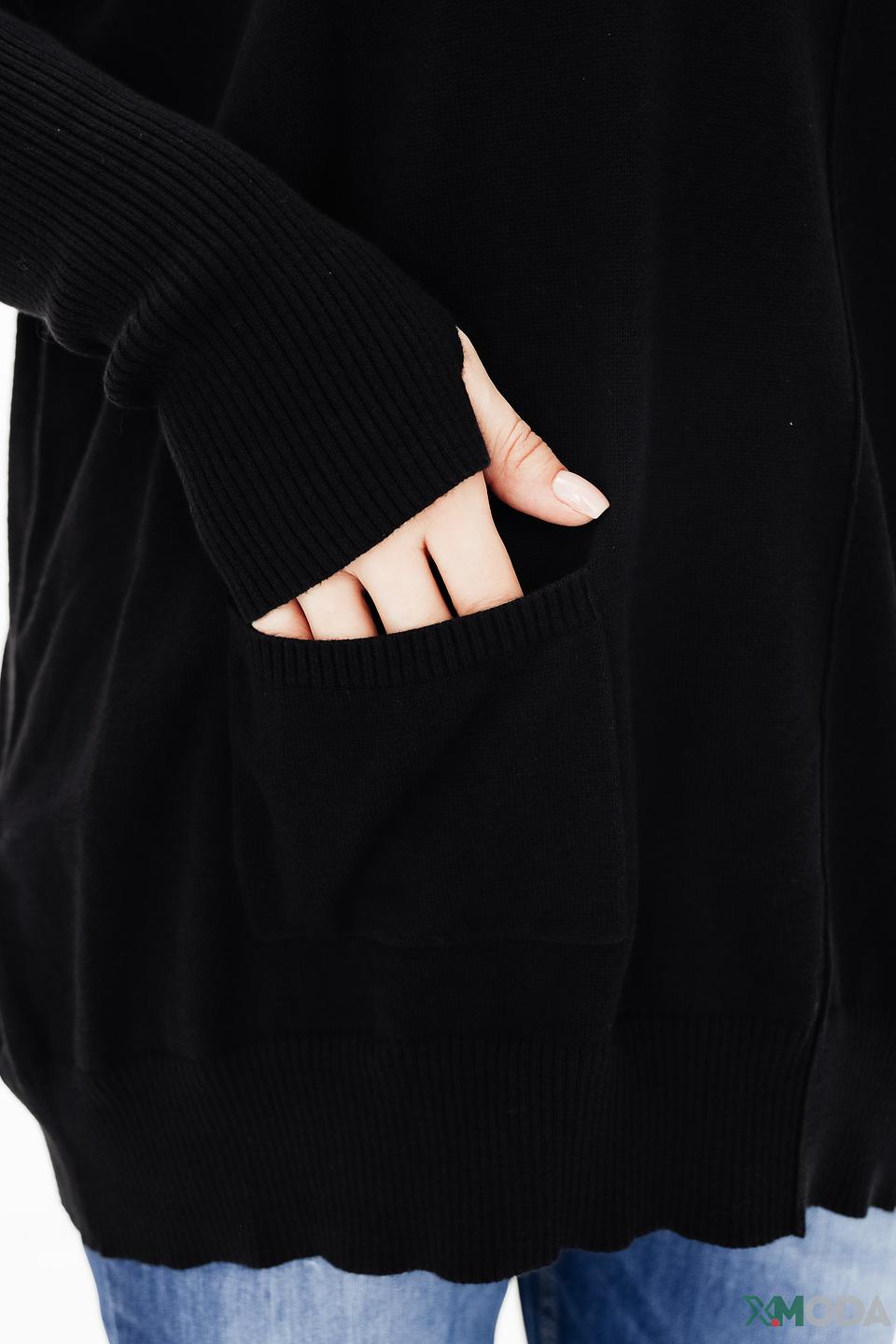 Пуловер Doris Streich чёрный оверсайз