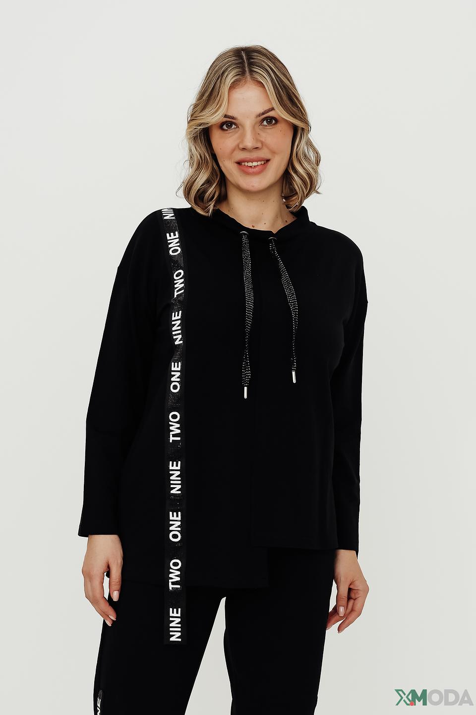 Пуловер Doris Streich с полосками чёрный