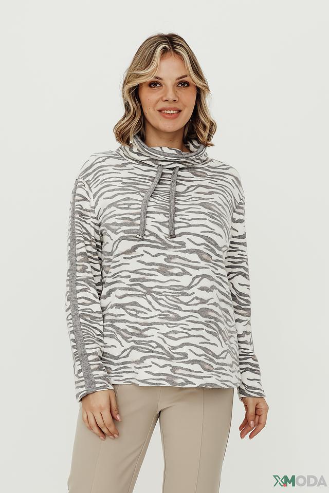 Пуловер Frank Walder принт зебра