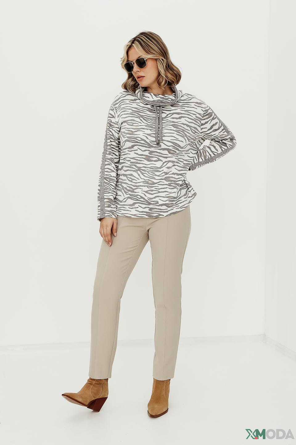 Пуловер Frank Walder принт зебра