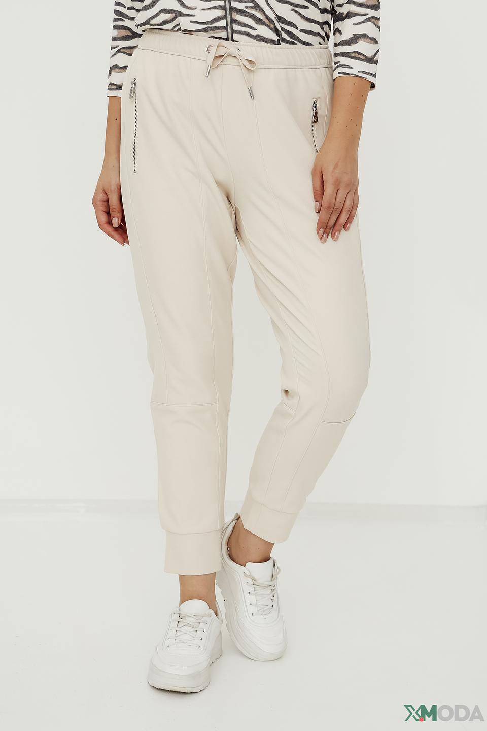 Брюки Lecomte бежевые с молниями