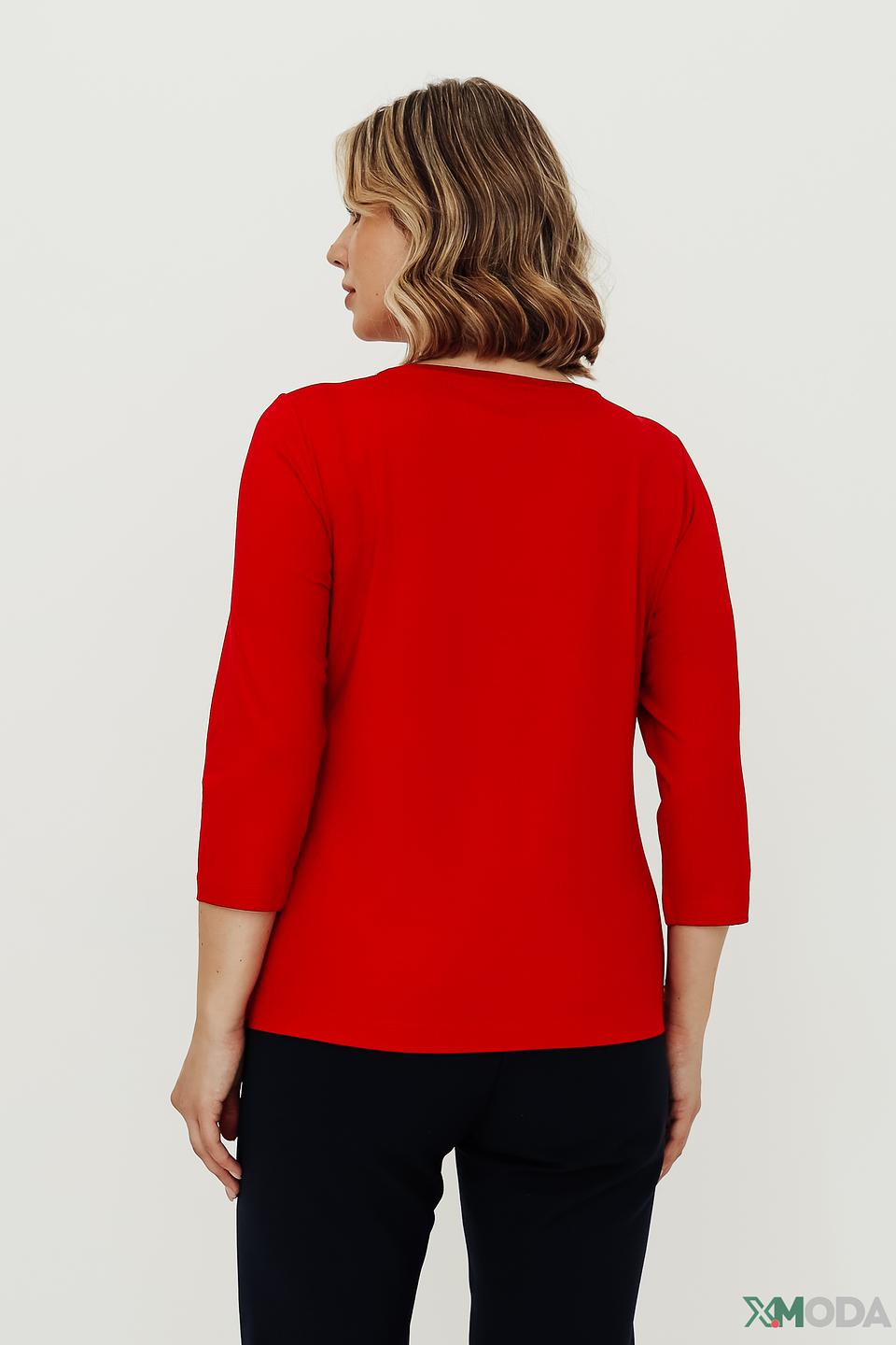 Лонгслив Rabe collection красный с принтом