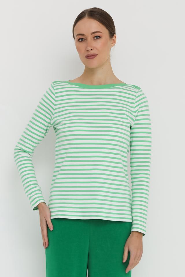 Лонгслив Tom Tailor в полоску лайм