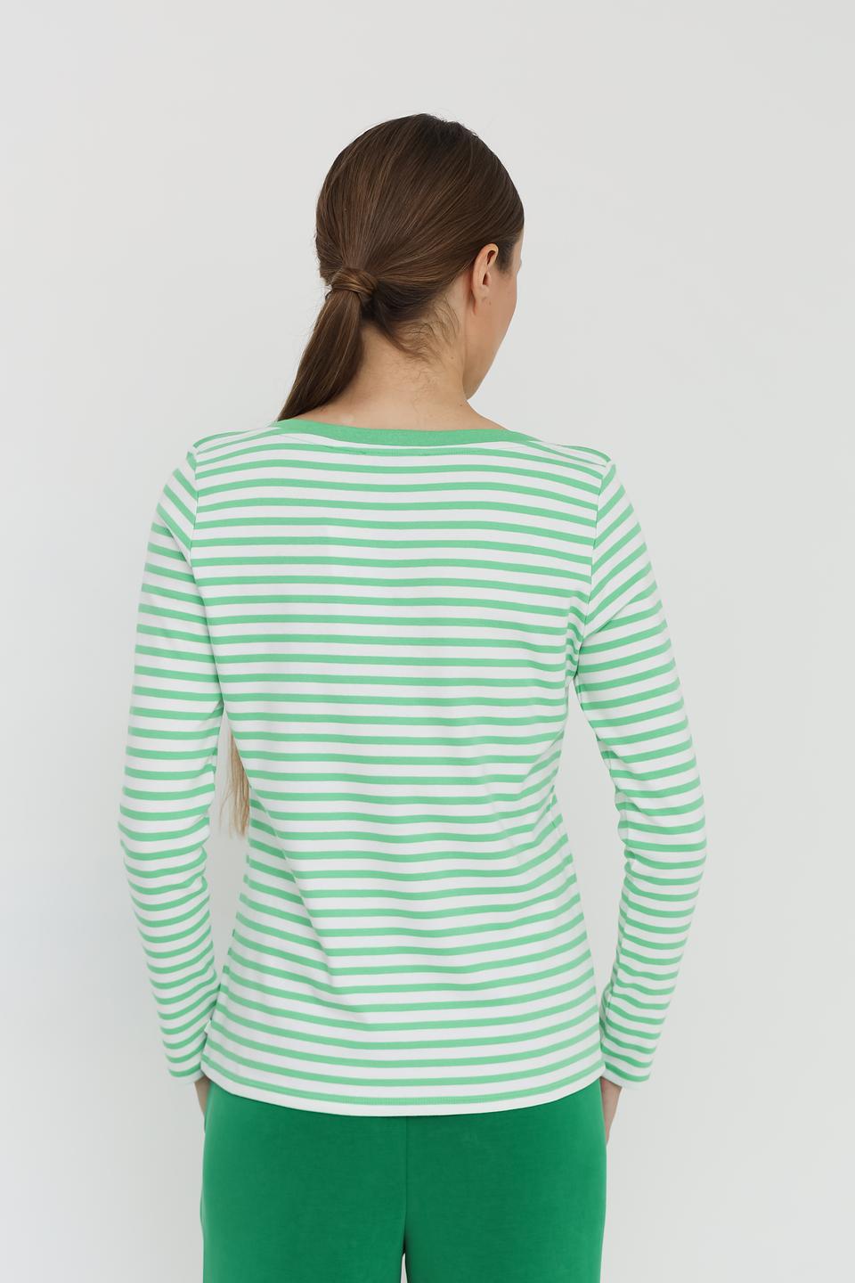 Лонгслив Tom Tailor в полоску лайм