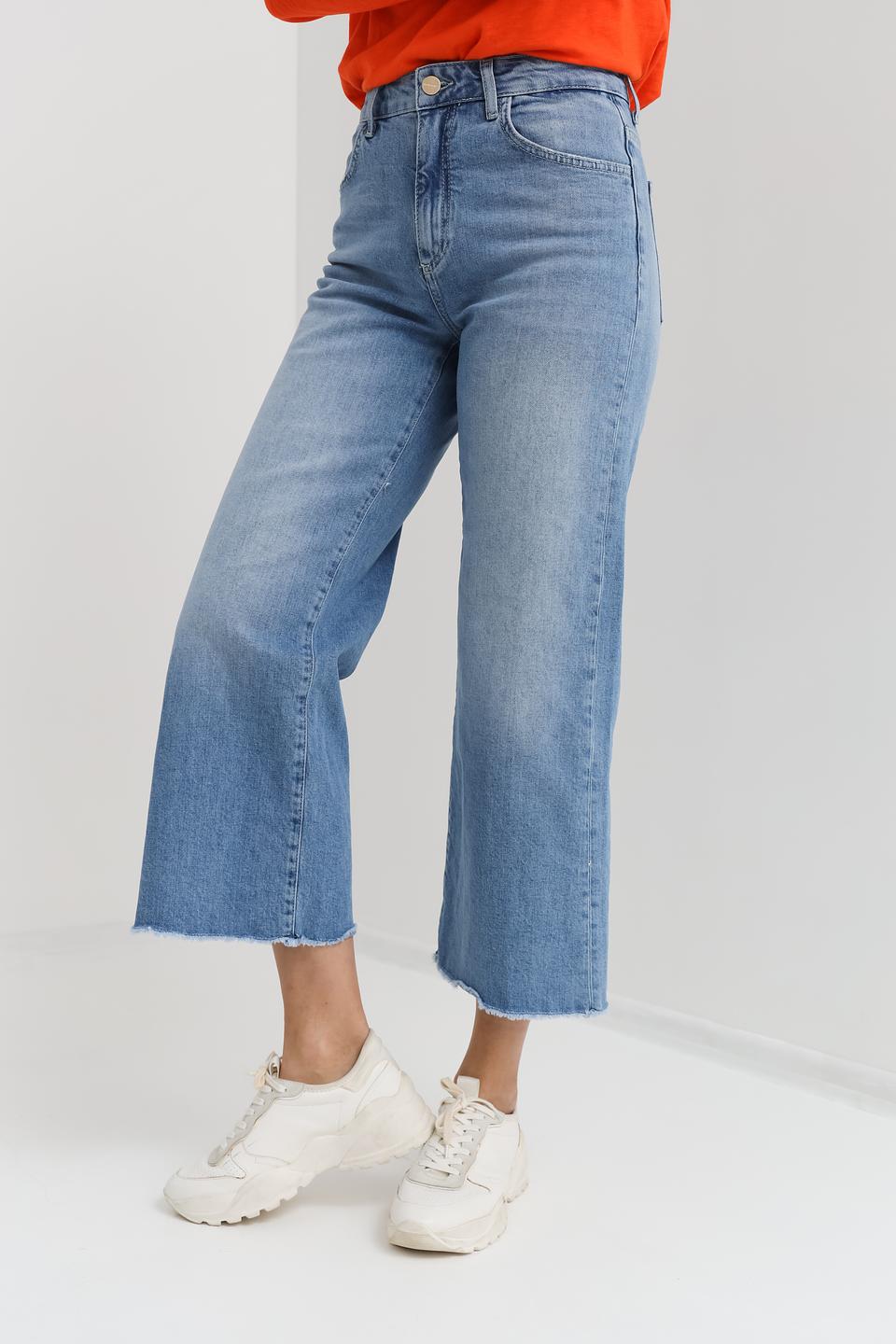 Джинсы Rich and Royal кюлоты голубые