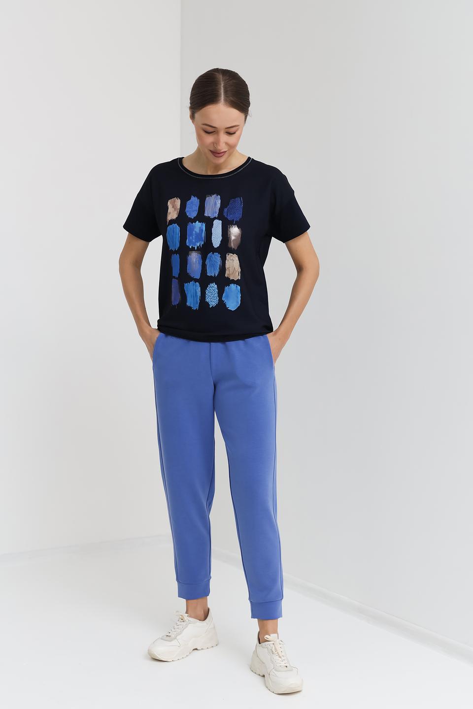 Футболка Bianca с принтом чёрная