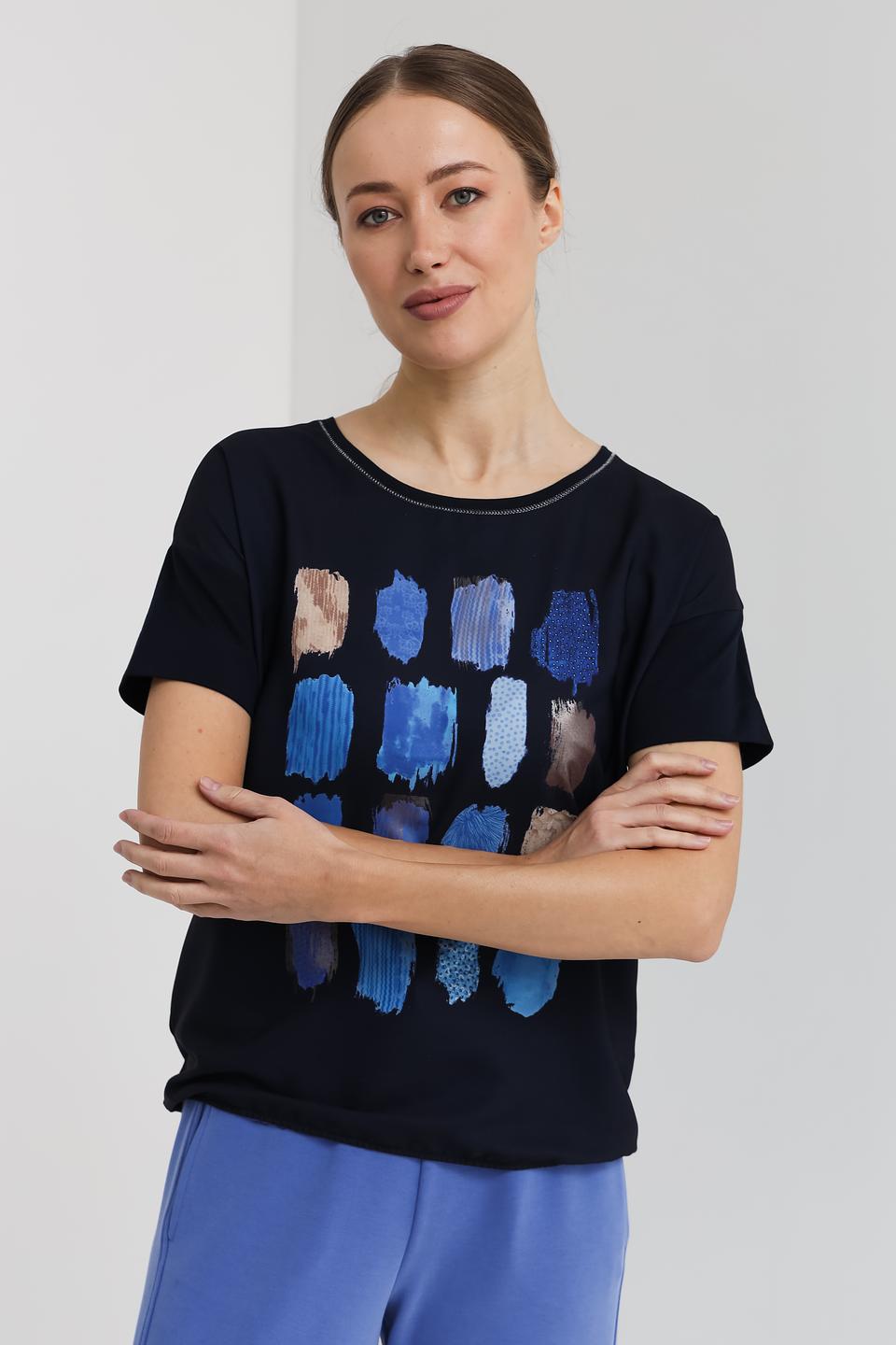 Футболка Bianca с принтом чёрная