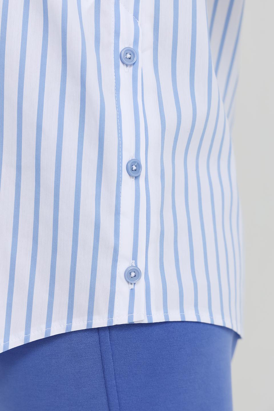 Рубашка Bianca в полоску голубую