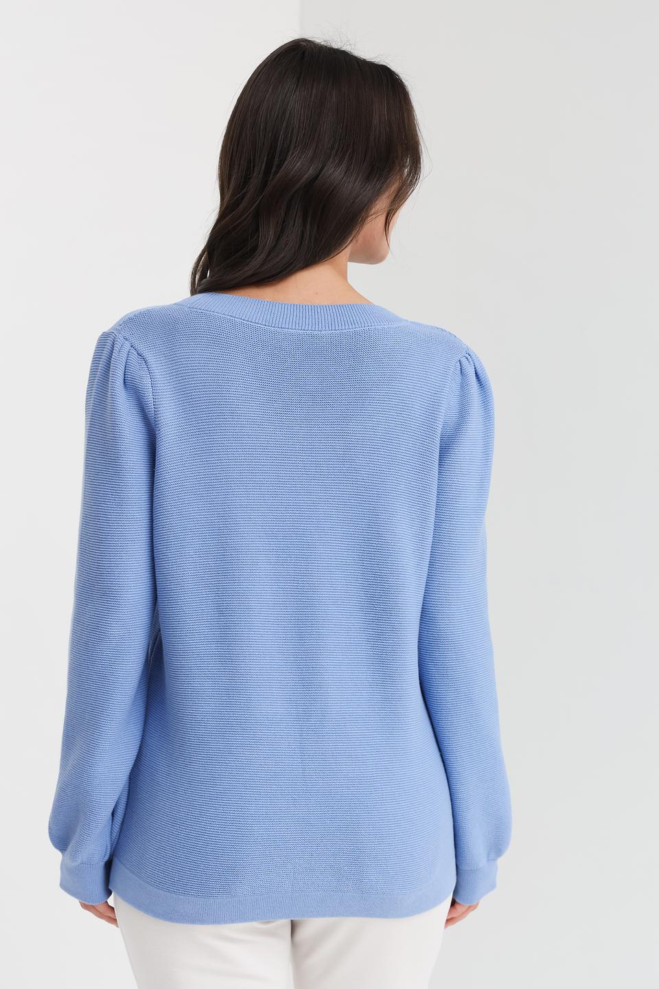 Пуловер Monari голубой с логотипом