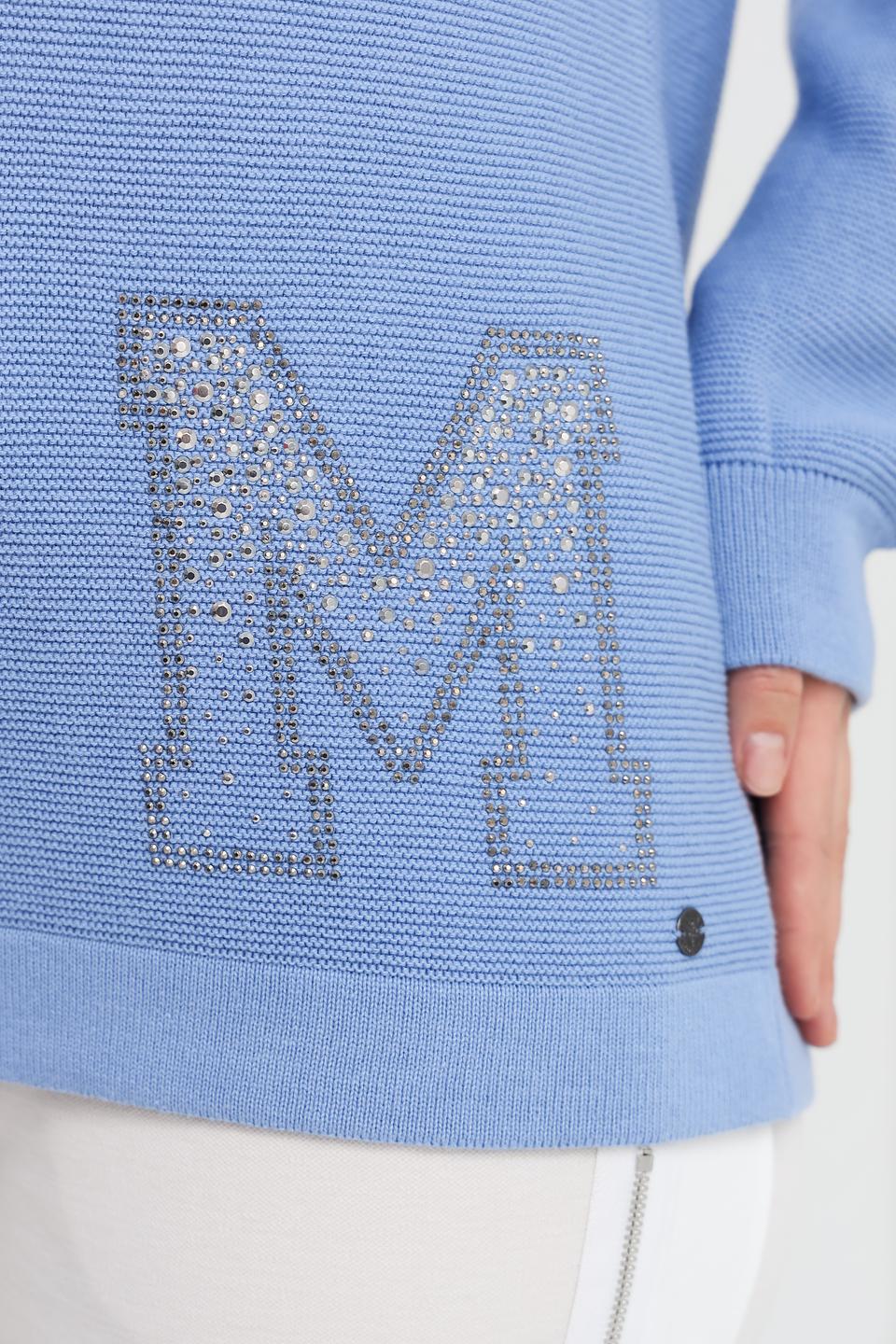 Пуловер Monari голубой с логотипом