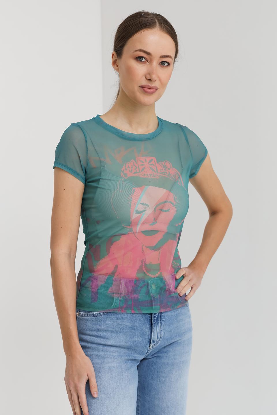 Топ Guess с принтом Квин