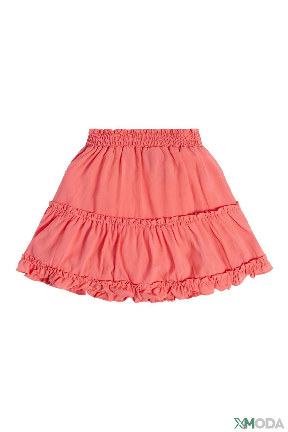 Юбка Guess персиковая с рюшами