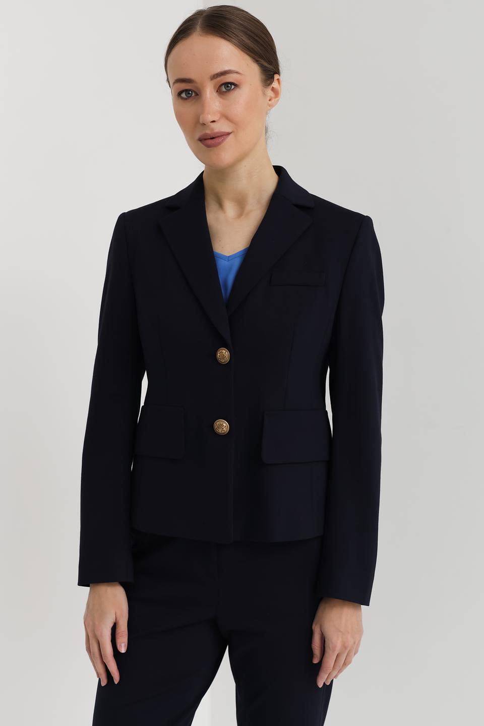 Жакет Luisa Cerano тёмно-синий с золотыми пуговицами