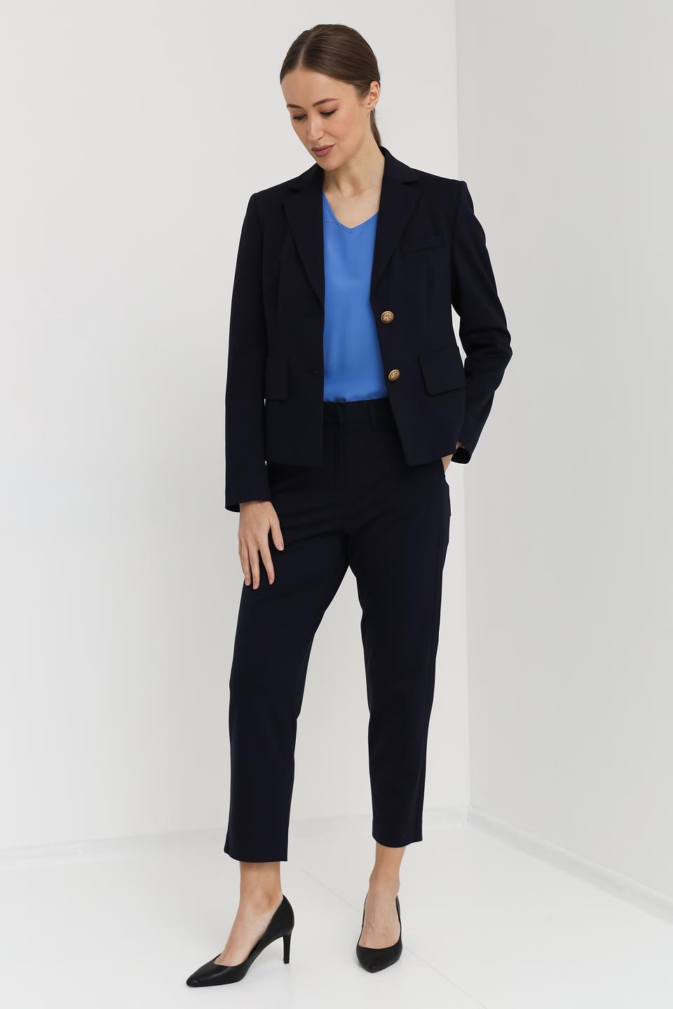 Жакет Luisa Cerano тёмно-синий с золотыми пуговицами